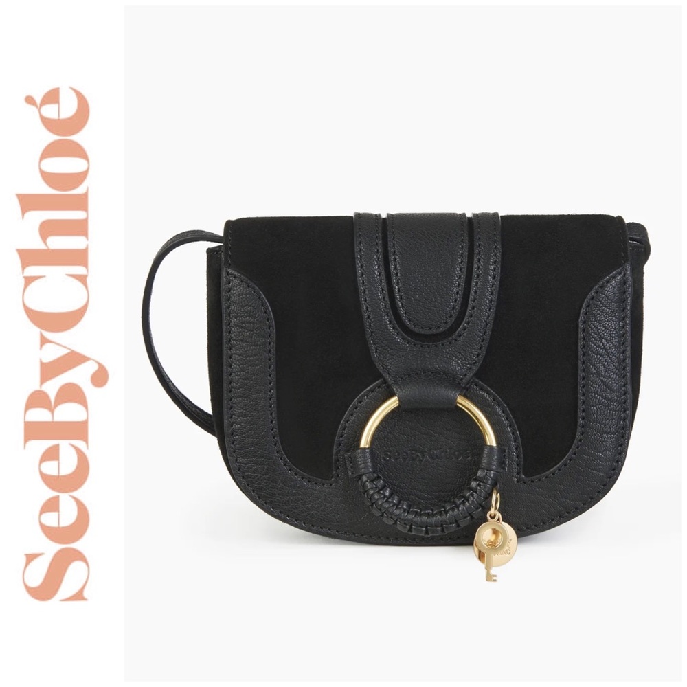 See By Chloe Mini Hana bag black leather & suede